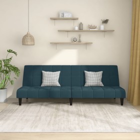 2-Sitzer-Schlafsofa aus blauem Samt von , Sofas - Ref: Foro24-375840, Preis: 233,63 €, Rabatt: %