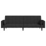 2-seater sofa bed with two black fabric pillows by , Sofas - Ref: Foro24-375835, Price: 284,11 €, Discount: %