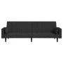 2-seater sofa bed with two black fabric pillows by , Sofas - Ref: Foro24-375835, Price: 279,15 €, Discount: %