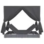 Lounger bed with gray synthetic rattan curtains by vidaXL, Outdoor beds - Ref: Foro24-45647, Price: 469,30 €, Discount: %