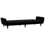 2-Sitzer-Schlafsofa aus schwarzem Samt von , Sofas - Ref: Foro24-375863, Preis: 267,46 €, Rabatt: %