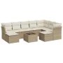 Garden sofa set with beige cushions 10 pieces synthetic rattan by , Garden sets - Ref: Foro24-3218578, Price: 625,93 €, Disco...