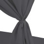 Tumbona cama con cortinas de ratán sintético gris de vidaXL, Camas para exteriores - Ref: Foro24-45647, Precio: 478,45 €, Des...