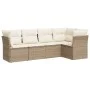 Garden sofa set with cushions 5 pieces beige synthetic rattan by , Garden sets - Ref: Foro24-3217598, Price: 365,71 €, Discou...
