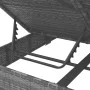 Tumbona cama con cortinas de ratán sintético gris de vidaXL, Camas para exteriores - Ref: Foro24-45647, Precio: 469,30 €, Des...