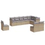 Gartensofa-Set mit beigen Kissen, 10-teilig, synthetisches Rattan von , Gartensets - Ref: Foro24-3249638, Preis: 646,12 €, Ra...