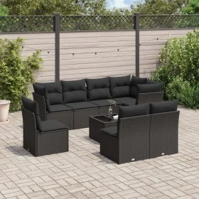 8-teiliges Gartensofa-Set und schwarze synthetische Rattankissen von , Gartensets - Ref: Foro24-3249604, Preis: 546,28 €, Rab...