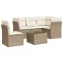 Garden sofa set with cushions 6 pieces beige synthetic rattan by , Garden sets - Ref: Foro24-3217648, Price: 423,38 €, Discou...