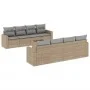 9-teiliges Gartensofa-Set mit beigen synthetischen Rattankissen von , Gartensets - Ref: Foro24-3218739, Preis: 571,65 €, Raba...