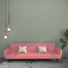 Rosafarbenes 2-Sitzer-Schlafsofa aus Samt von , Sofas - Ref: Foro24-375861, Preis: 257,98 €, Rabatt: %