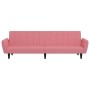 Rosafarbenes 2-Sitzer-Schlafsofa aus Samt von , Sofas - Ref: Foro24-375861, Preis: 257,86 €, Rabatt: %