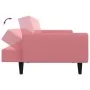 Pink velvet 2-seater sofa bed by , Sofas - Ref: Foro24-375861, Price: 253,46 €, Discount: %
