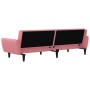 Rosafarbenes 2-Sitzer-Schlafsofa aus Samt von , Sofas - Ref: Foro24-375861, Preis: 257,86 €, Rabatt: %