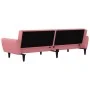 Rosafarbenes 2-Sitzer-Schlafsofa aus Samt von , Sofas - Ref: Foro24-375861, Preis: 253,48 €, Rabatt: %
