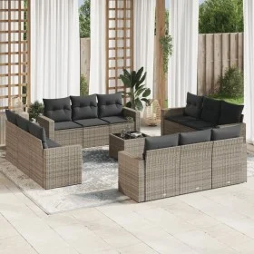 Gartensofa-Set mit Kissen, 13-teilig, graues synthetisches Rattan von , Gartensets - Ref: Foro24-3218770, Preis: 887,86 €, Ra...