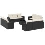 Garden sofa and cushion set 13 pieces black synthetic rattan by , Garden sets - Ref: Foro24-3218766, Price: 831,92 €, Discoun...