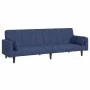 Sofá cama de 2 plazas con dos almohadas tela azul de , Sofás - Ref: Foro24-375837, Precio: 303,60 €, Descuento: %