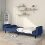 Sofá cama de 2 plazas con dos almohadas tela azul de , Sofás - Ref: Foro24-375837, Precio: 303,60 €, Descuento: %