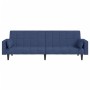 2-seater sofa bed with two blue fabric pillows by , Sofas - Ref: Foro24-375837, Price: 308,99 €, Discount: %