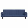 2-seater sofa bed with two blue fabric pillows by , Sofas - Ref: Foro24-375837, Price: 303,87 €, Discount: %