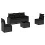 6-teiliges Gartensofa-Set und schwarze synthetische Rattankissen von , Gartensets - Ref: Foro24-3218785, Preis: 357,30 €, Rab...