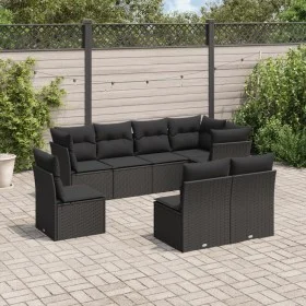 8-teiliges Gartensofa-Set und schwarze synthetische Rattankissen von , Gartensets - Ref: Foro24-3249594, Preis: 493,87 €, Rab...