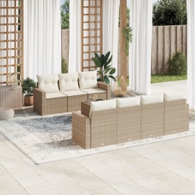Juego de sofás de jardín con cojines beige 8 pzas ratán PE de , Conjuntos de jardín - Ref: Foro24-3218718, Precio: 530,29 €, ...