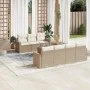 Gartensofa-Set mit beigen Kissen 8 Stück PE-Rattan von , Gartensets - Ref: Foro24-3218718, Preis: 561,28 €, Rabatt: %