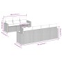 Gartensofa-Set mit beigen Kissen 8 Stück PE-Rattan von , Gartensets - Ref: Foro24-3218718, Preis: 530,29 €, Rabatt: %