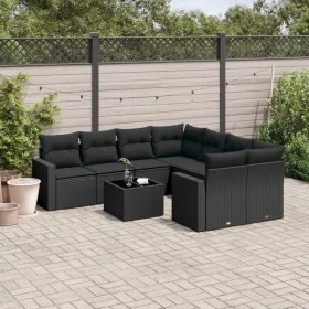 8-piece garden sofa set and black synthetic rattan cushions by , Garden sets - Ref: Foro24-3218745, Price: 574,92 €, Discount: %
