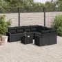 Set de sofás de jardín 8 piezas y cojines ratán sintético negro de , Conjuntos de jardín - Ref: Foro24-3218745, Precio: 574,7...