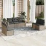 7-piece garden sofa set with gray PE rattan cushions by , Garden sets - Ref: Foro24-3218820, Price: 404,75 €, Discount: %