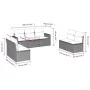 7-piece garden sofa set with gray PE rattan cushions by , Garden sets - Ref: Foro24-3218820, Price: 404,75 €, Discount: %