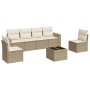 7-piece garden sofa set and beige synthetic rattan cushions by , Garden sets - Ref: Foro24-3218808, Price: 428,18 €, Discount: %