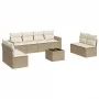 9-teiliges Gartensofa-Set mit beigen synthetischen Rattankissen von , Gartensets - Ref: Foro24-3218848, Preis: 571,39 €, Raba...