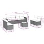 9-teiliges Gartensofa-Set mit beigen synthetischen Rattankissen von , Gartensets - Ref: Foro24-3218848, Preis: 539,45 €, Raba...