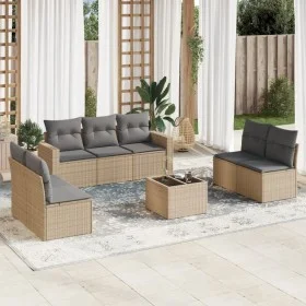 Garden sofa set with beige cushions 8 pcs PE rattan by , Garden sets - Ref: Foro24-3218829, Price: 470,54 €, Discount: %