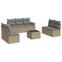 Garden sofa set with beige cushions 8 pcs PE rattan by , Garden sets - Ref: Foro24-3218829, Price: 454,19 €, Discount: %