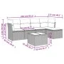 6-piece garden furniture set and gray synthetic rattan cushions by , Garden sets - Ref: Foro24-3217570, Price: 322,02 €, Disc...