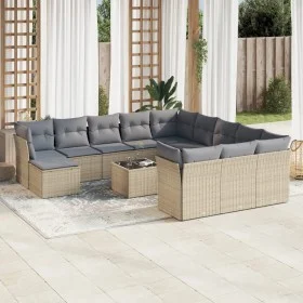 Garden sofa set with cushions 13 pieces beige synthetic rattan by , Garden sets - Ref: Foro24-3250478, Price: 837,60 €, Disco...