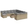 Garden sofa set with cushions 13 pieces beige synthetic rattan by , Garden sets - Ref: Foro24-3250478, Price: 837,60 €, Disco...