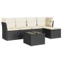 6-teiliges Gartensofa-Set und schwarze synthetische Rattankissen von , Gartensets - Ref: Foro24-3217566, Preis: 314,54 €, Rab...