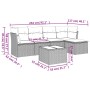 6-teiliges Gartensofa-Set und schwarze synthetische Rattankissen von , Gartensets - Ref: Foro24-3217566, Preis: 314,54 €, Rab...
