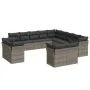 Set sofás de jardín con cojines 13 piezas ratán sintético gris de , Conjuntos de jardín - Ref: Foro24-3218550, Precio: 832,54...