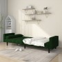 2-seater sofa bed with two dark green velvet pillows by , Sofas - Ref: Foro24-375849, Price: 278,84 €, Discount: %