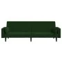 2-Sitzer-Schlafsofa mit zwei dunkelgrünen Samtkissen von , Sofas - Ref: Foro24-375849, Preis: 271,87 €, Rabatt: %