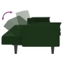 2-seater sofa bed with two dark green velvet pillows by , Sofas - Ref: Foro24-375849, Price: 278,84 €, Discount: %