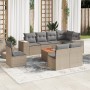 9-piece garden sofa set with beige synthetic rattan cushions by , Garden sets - Ref: Foro24-3225485, Price: 547,25 €, Discoun...