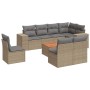 9-piece garden sofa set with beige synthetic rattan cushions by , Garden sets - Ref: Foro24-3225485, Price: 547,25 €, Discoun...
