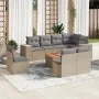 9-teiliges Gartensofa-Set mit beigen synthetischen Rattankissen von , Gartensets - Ref: Foro24-3257816, Preis: 582,70 €, Raba...